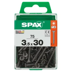 Vite Spax testa multipla svasata t-star plus t20 zincatura nera m 75 pz