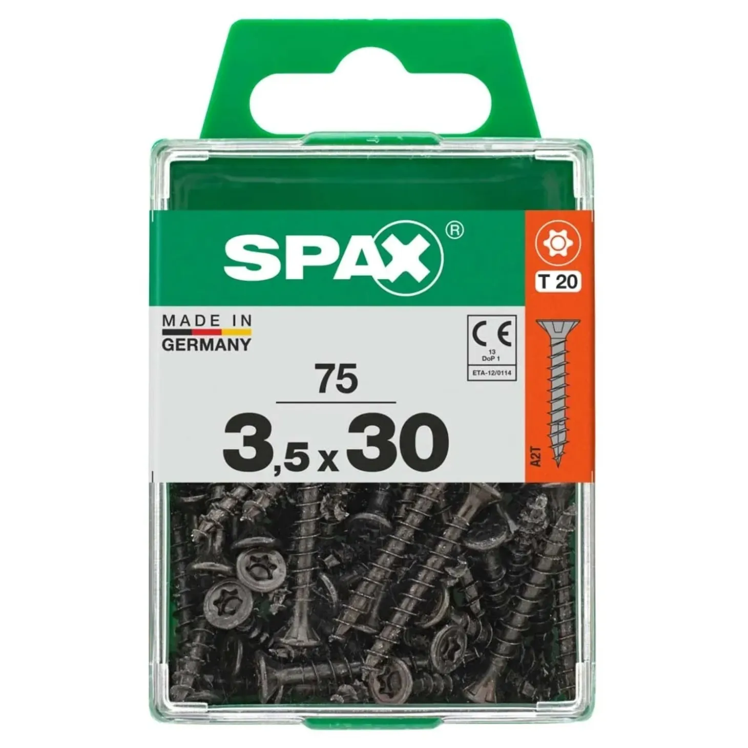 Vite Spax testa multipla svasata t-star plus t20 zincatura nera m 75 pz