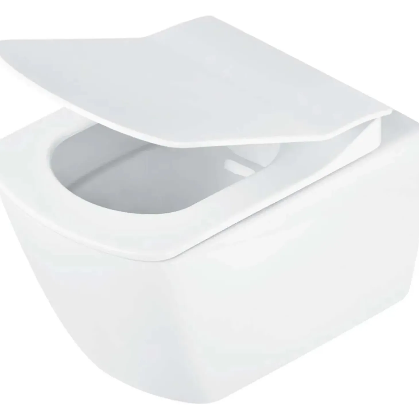 WC sospeso Song con sedile senza bordo 37x35 cm bianco