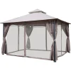 Zanzariera per gazebo Amora 310x205 cm nero 4 pz