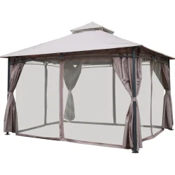 Zanzariera per gazebo Amora 310x205 cm nero 4 pz